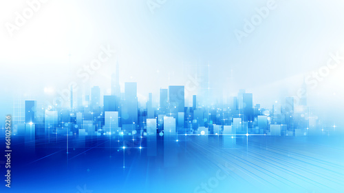 Bright Blue Business Background 