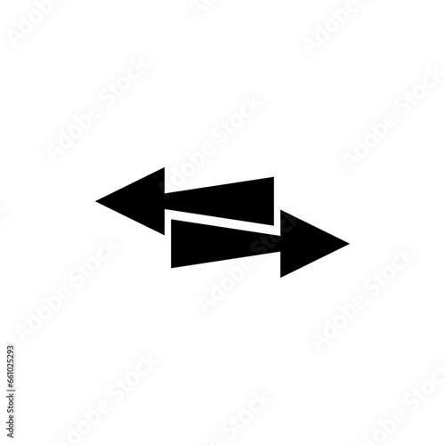 Free Download Two arrows left and right. Bold wide straight smooth vector symbols. - GFXLoad