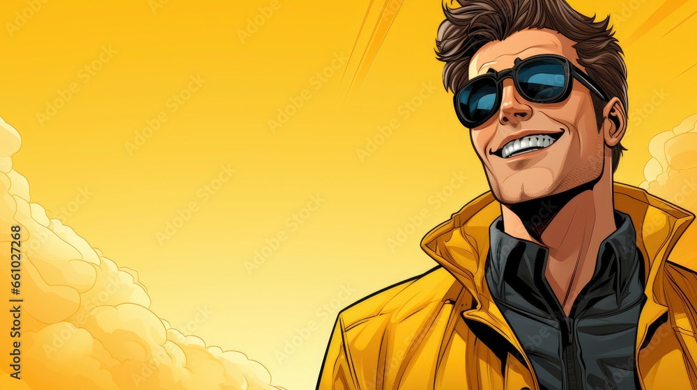 Yellow background comic style , Background Image,Desktop Wallpaper