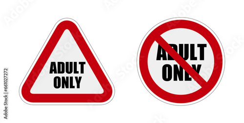 adult only panneau rouge barré