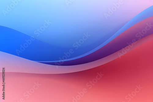 Wavy layers of blue and red gradients flow seamlessly into each other