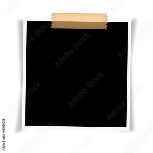 blank photo frame with stick tape