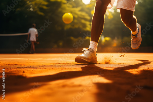 tennis player in action ai generative