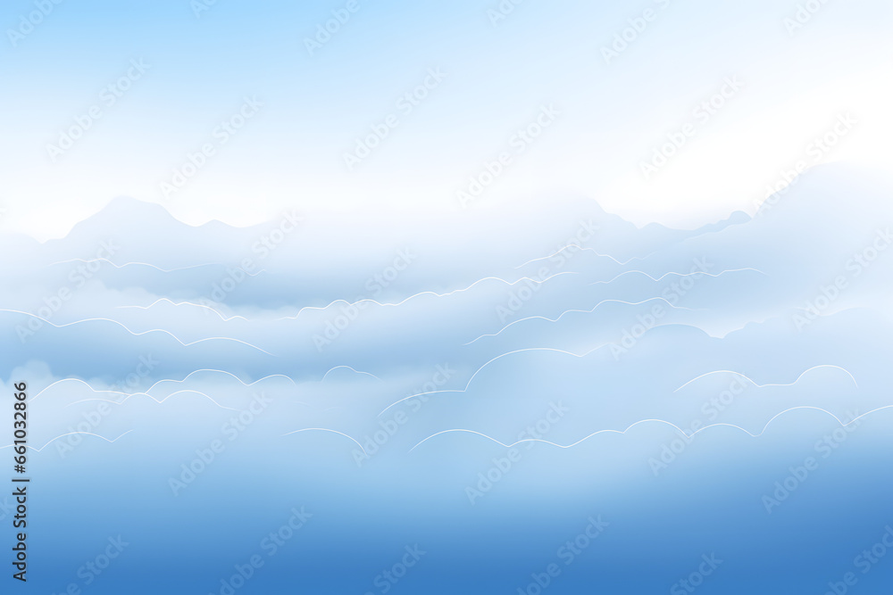 Soft clouds spread across a tranquil blue gradient sky