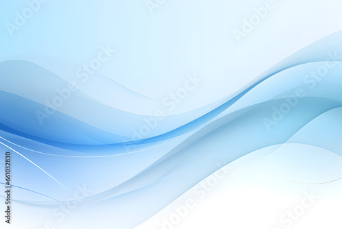 Elegant blue waves flowing smoothly with subtle gradients © youriy