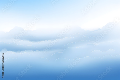 Soft clouds spread across a tranquil blue gradient sky