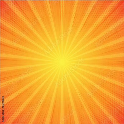 sunburst Bright orange and yellow background