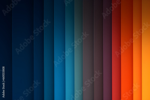 Vertical gradient bars transitioning from blue to orange