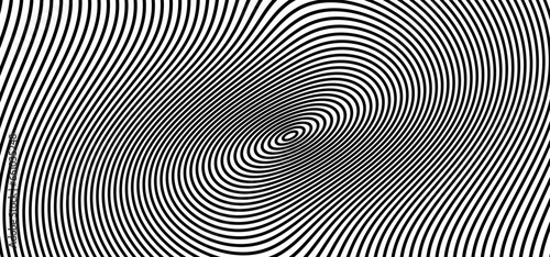 Hypnosis, hypnotic spiral line pattern. Circles patroon. Volute, spiral. Circle tunnel element. Psychedelic optical illusion. Concentric lines concept. Radial, spiral rays, wave. Circular, rotating.