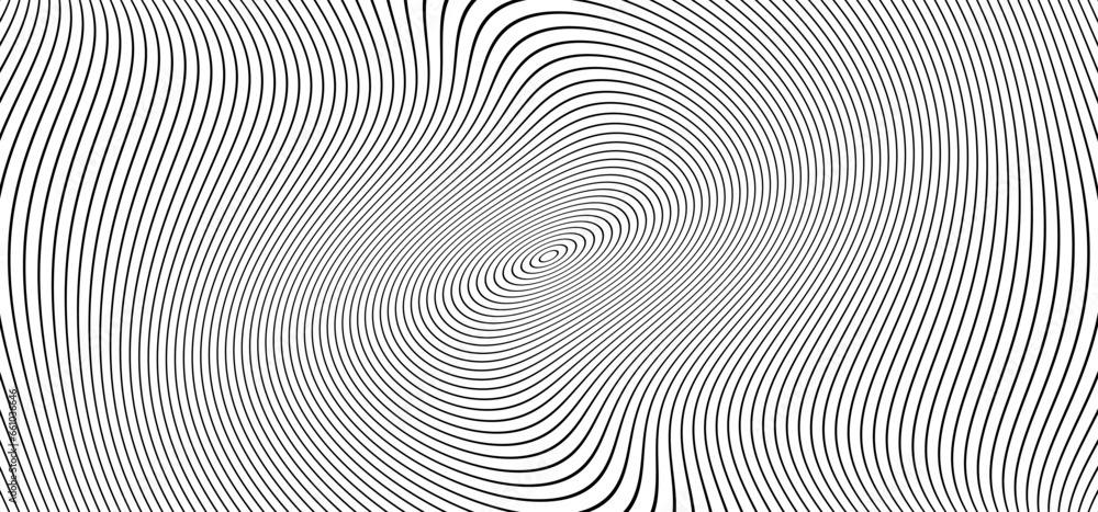 Hypnosis, hypnotic spiral line pattern. Circles patroon. Volute, spiral. Circle tunnel element. Psychedelic optical illusion. Concentric lines concept. Radial, spiral rays, wave. Circular, rotating.