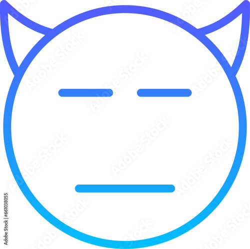 expressionless Line Icon pictogram symbol visual illustration