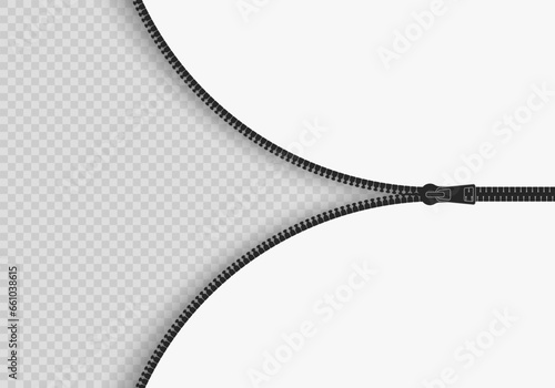 Open zipper icon. Zipper Background. 