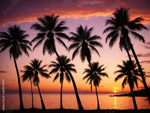 Palm Trees On The Beach © Pixel Matrix