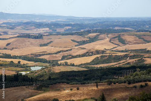 view from little chapel in tuscany near san vivaldo Santuario della pietrina