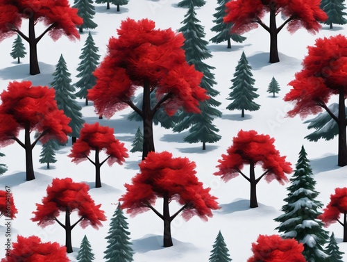 A Pattern Of Red Trees