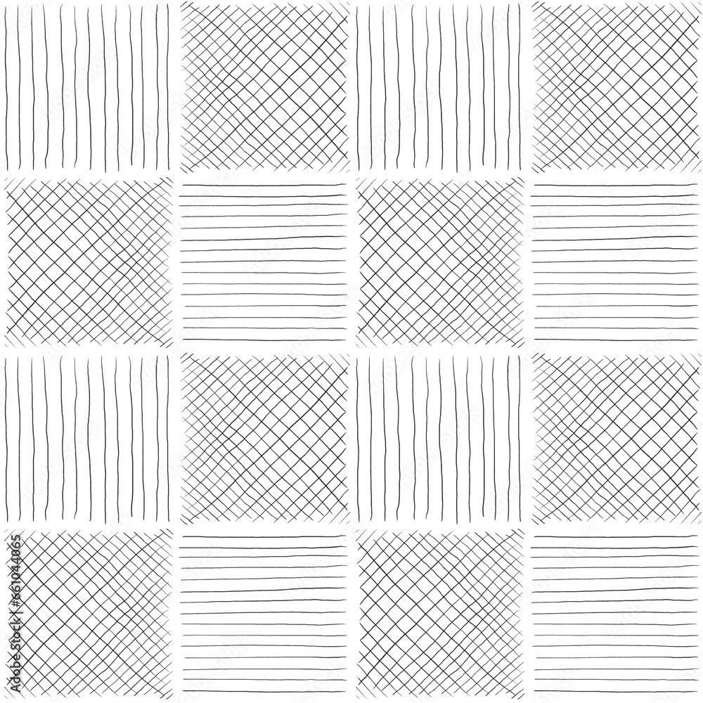 Seamless pencil line pattern. B6 pencil draw line in direction.