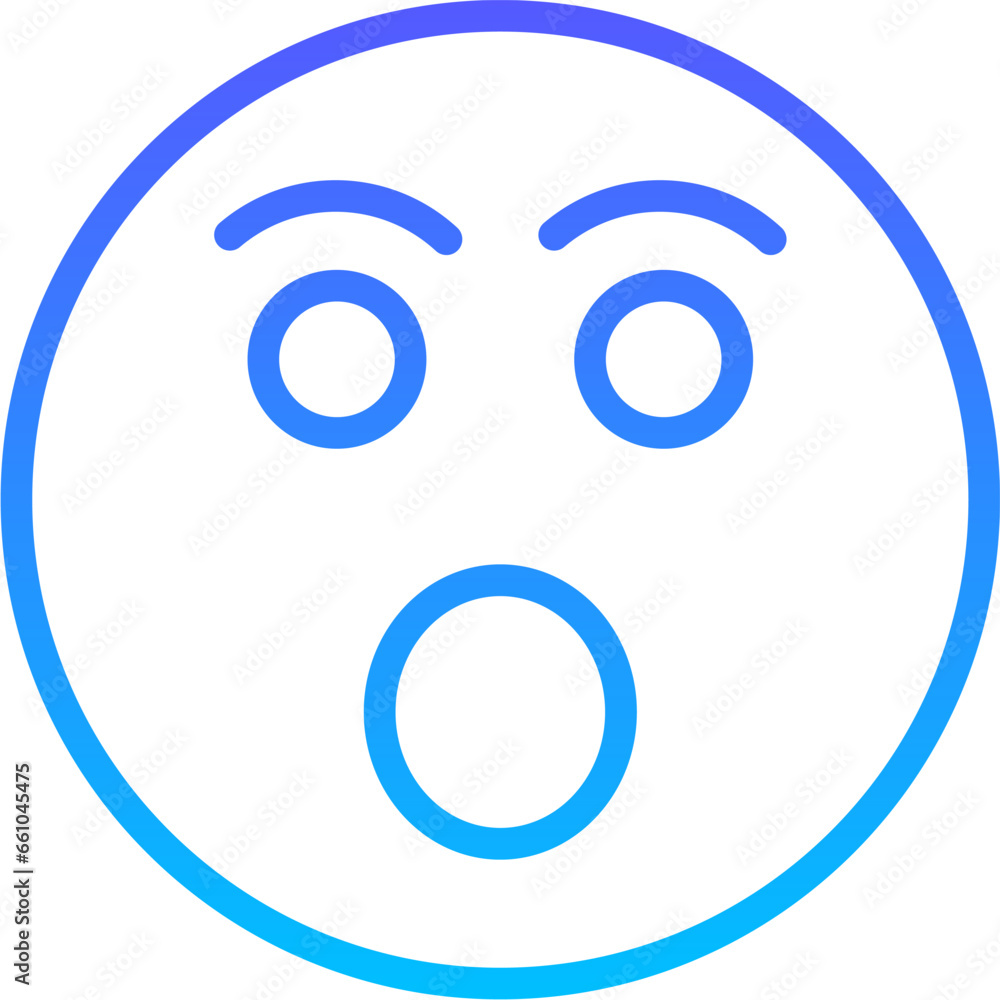 amazed Line Icon pictogram symbol visual illustration amazed Line Icon pictogram symbol visual illustration