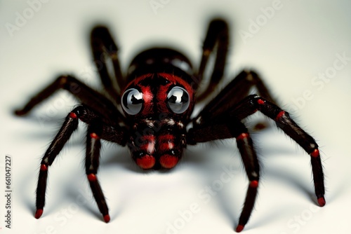 A Close Up Of A Spider With A Red Eye