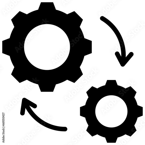 Business Process Glyph Icon