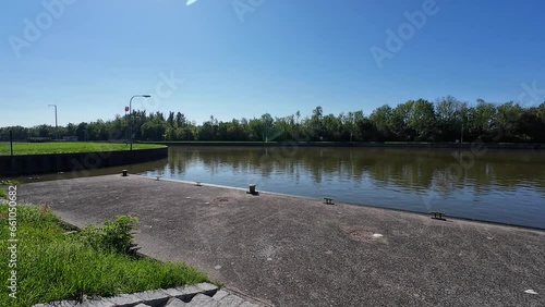 Wallpaper Mural Danube on the Main Danube Canal with locks and fortified banks, federal waterway in Bavaria Torontodigital.ca