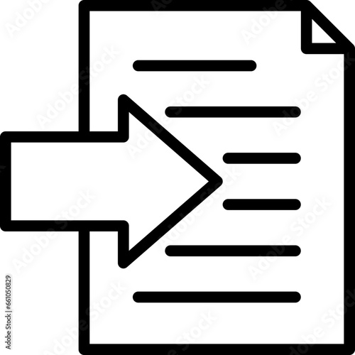 Import Outline Icon