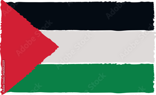 palestine flag painted