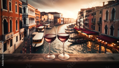 Romantic Venice Wine Glasses © DVS