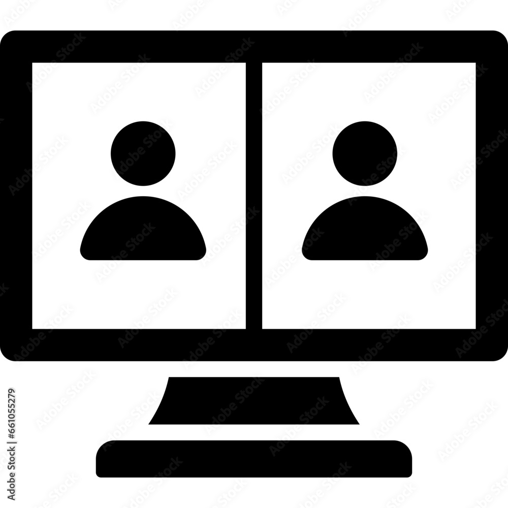 Online Discussion Glyph Icon