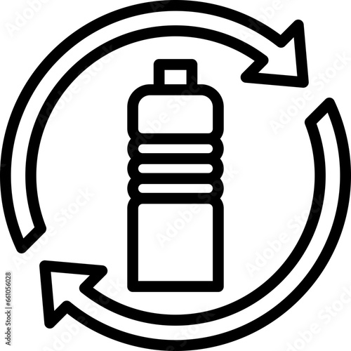 Recycle Bottle Outline Icon
