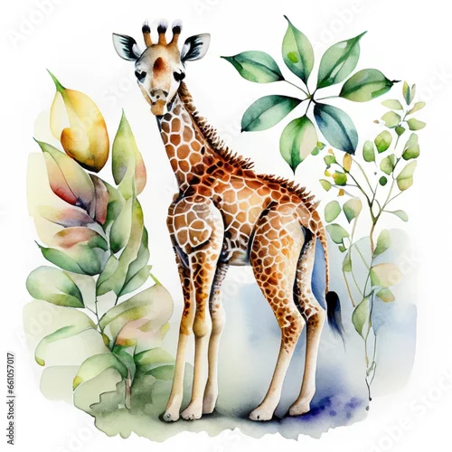 Naklejka na ścianę Żyrafa ilustracja