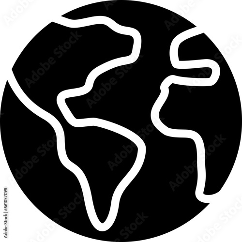 Earth Glyph Icon