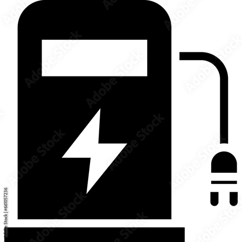 Charging Station Glyph Icon