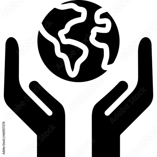 Save The Planet Glyph Icon