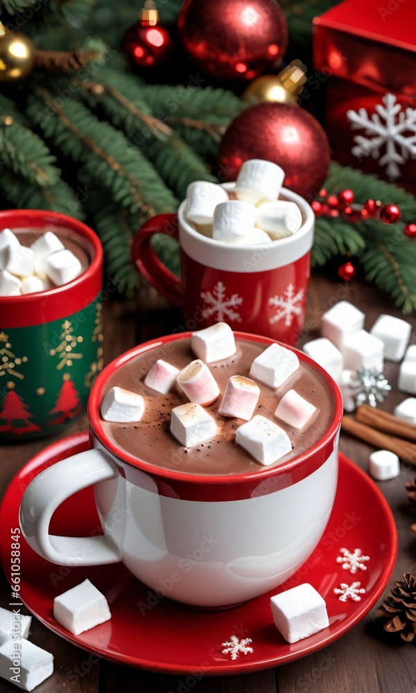 Photo Of Christmas Hot Cocoa With Marshmallows