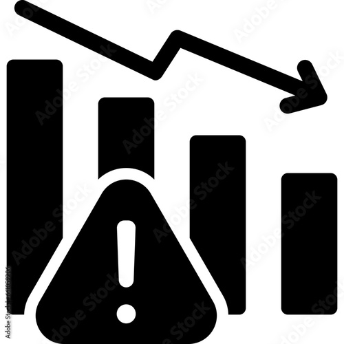 Recession Glyph Icon