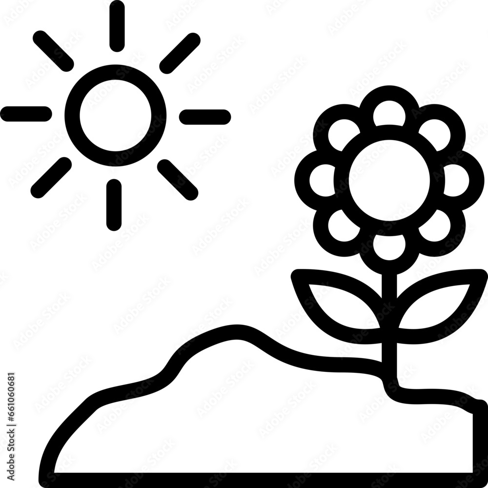 Obraz premium Bud Outline Icon