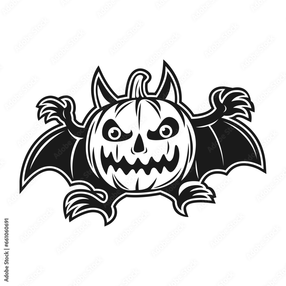 stiker icon of calan gaeaf happy halloween vector image illustration