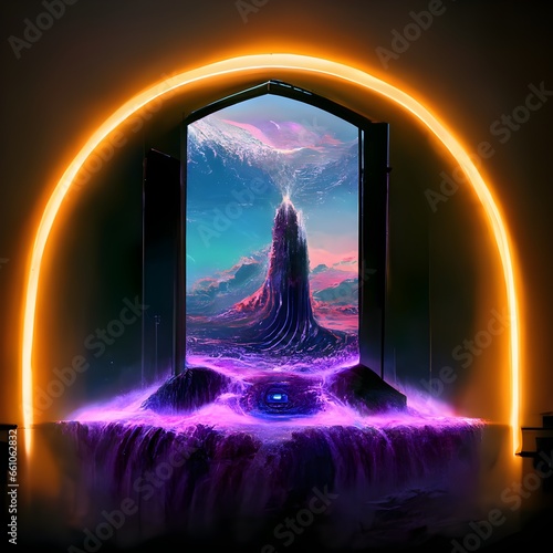 milleniwave portal wallpaper illustration abstract  photo