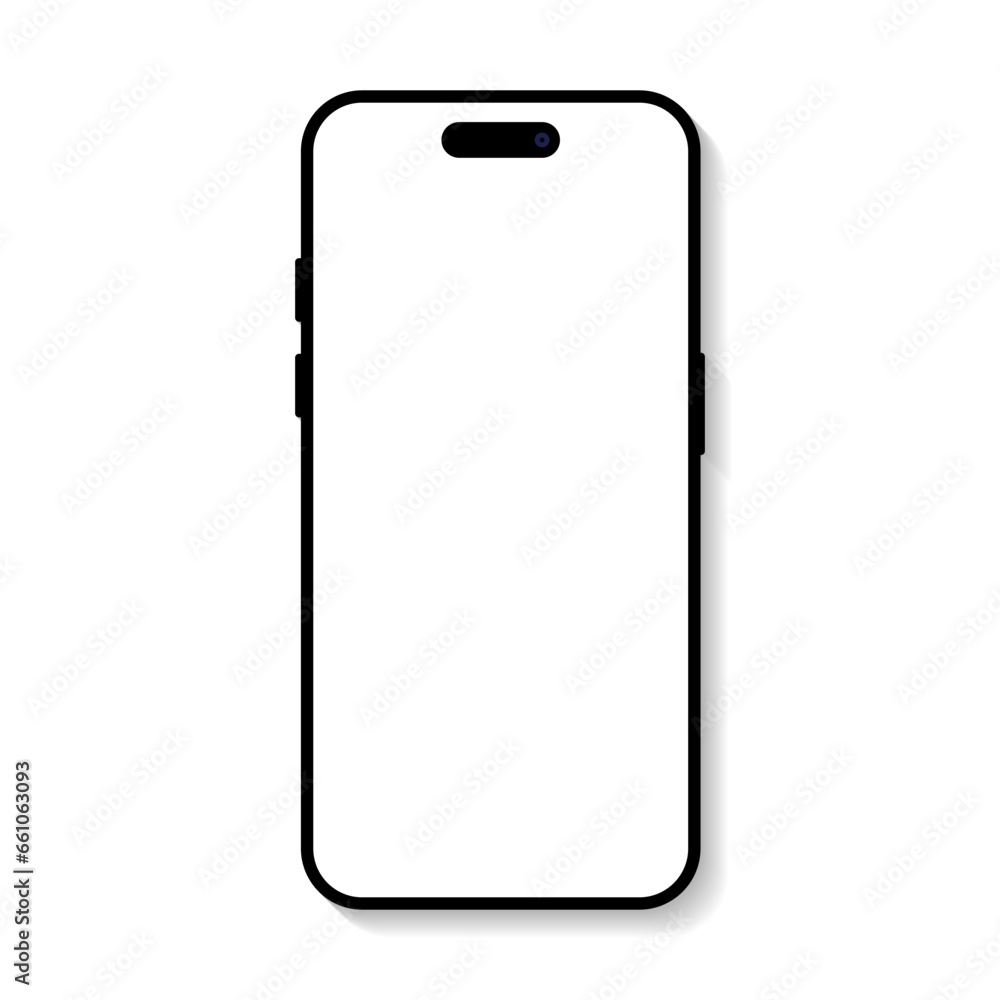 Smartphone mockup icon vector in flat style. Mobile phone sign symbol Smartphone mockup icon vector in flat style. Mobile phone sign symbol
