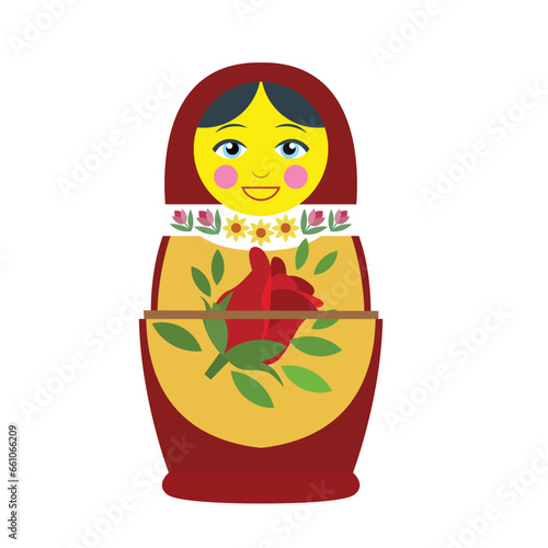 nesting doll emoji vector illustration