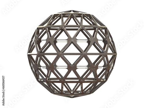 Wireframe Shape Geometric Sphere Cut Diamond 3D print model