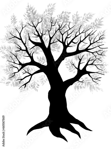 silhouette of a tree