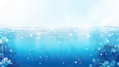 Sea, ocean water. Web banner with copy space © Artyom