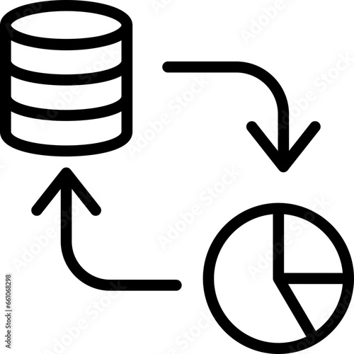 Database Transaction Outline Icon