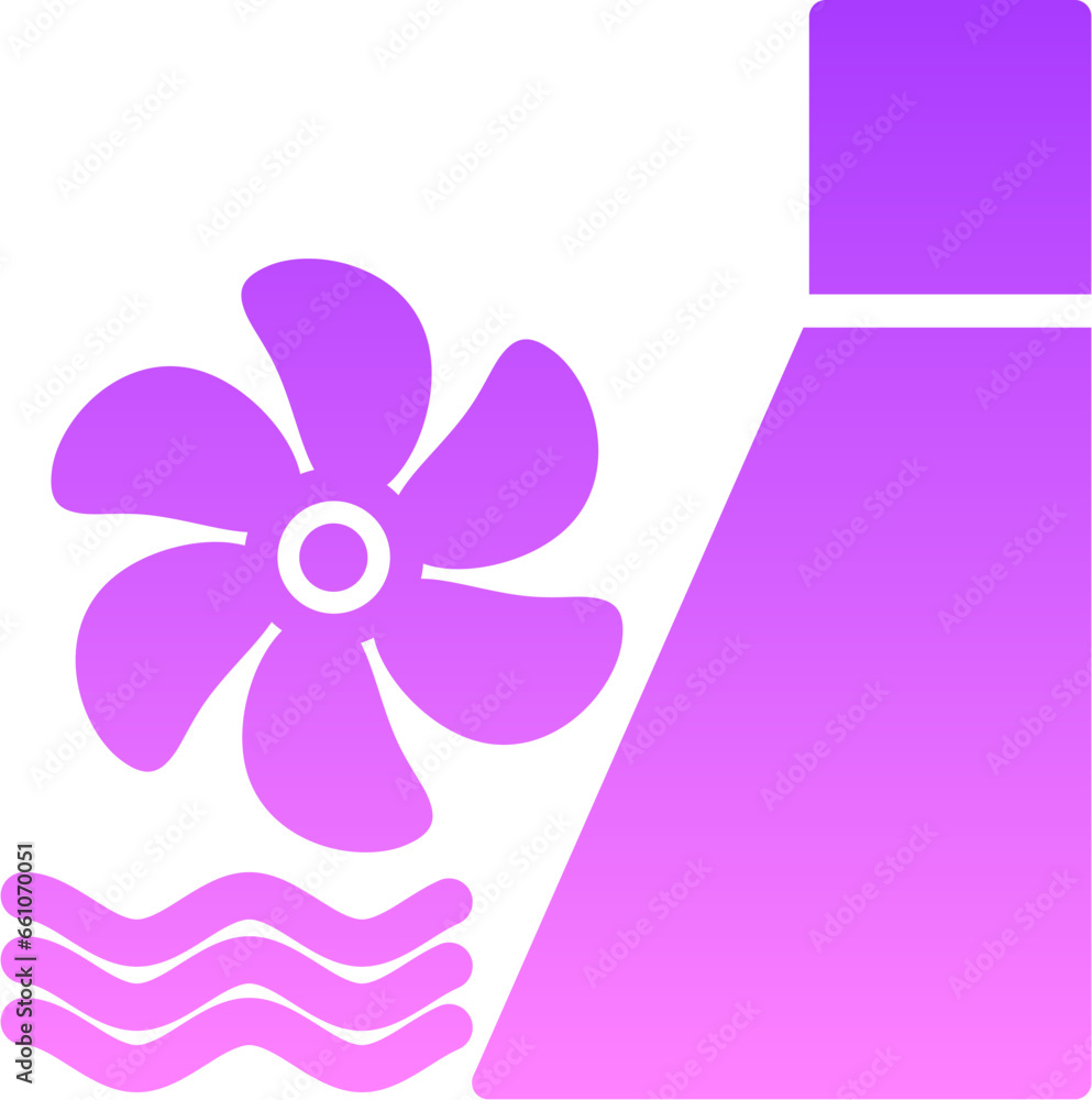 Hydro Power Glyph Gradient Icon pictogram symbol visual illustration