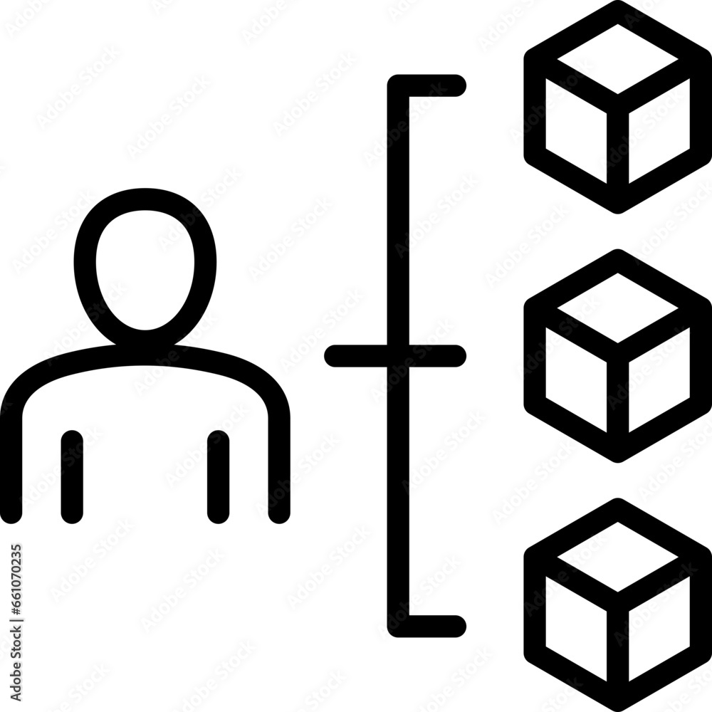 Product Management Outline Icon Product Management Outline Icon