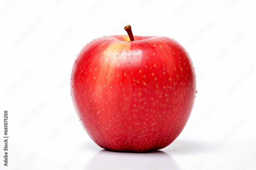 Delicious vibrant red apples. Healthy and delicious treat. Ripe and juicy. Fresh apple on white background isolated . Close up