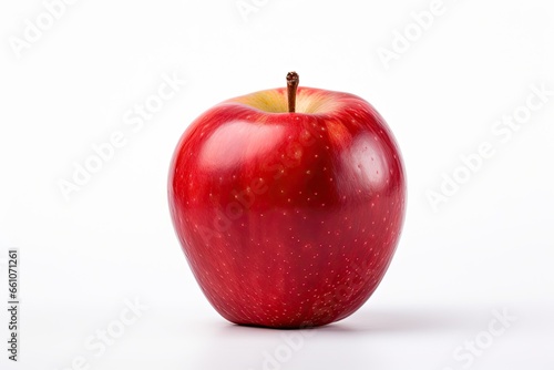 Delicious vibrant red apples. Healthy and delicious treat. Ripe and juicy. Fresh apple on white background isolated . Close up