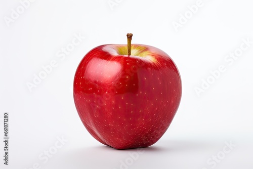 Delicious vibrant red apples. Healthy and delicious treat. Ripe and juicy. Fresh apple on white background isolated . Close up