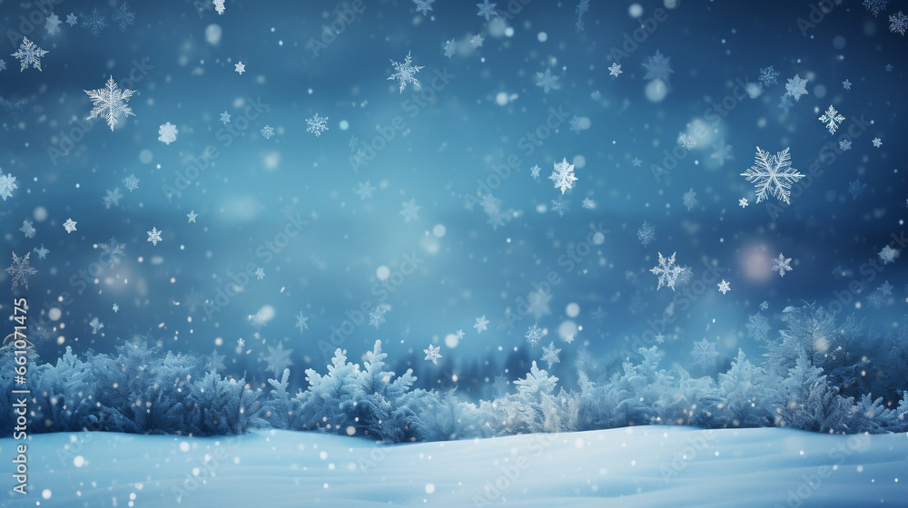 Festive snowflakes creating a wintry Christmas background Festive snowflakes creating a wintry Christmas background